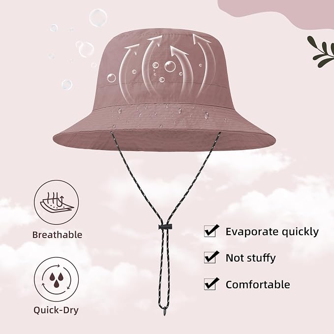 Durio Waterproof Bucket Hats for Woman UPF 50+ Sun Hat UV Protection Packable - Image 5