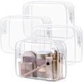 PACKISM Clear Makeup Bags, 4 Pack Quart Size Travel Bag TSA Approved Clear by Packism