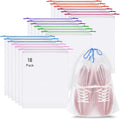 18 Pack Shoe Bags for Travel, 15.7" x 11.8" Clear Travel Shoe Bags for Packing by COIDEA