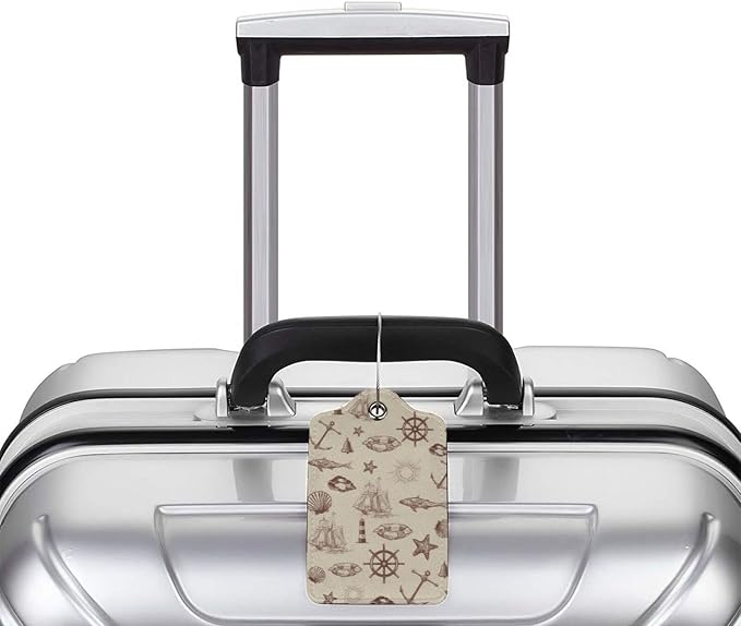 2 Pack Luggage Tag for Suitcase, Cute Unique Leather Suitcase Tags Identifiers - Image 5