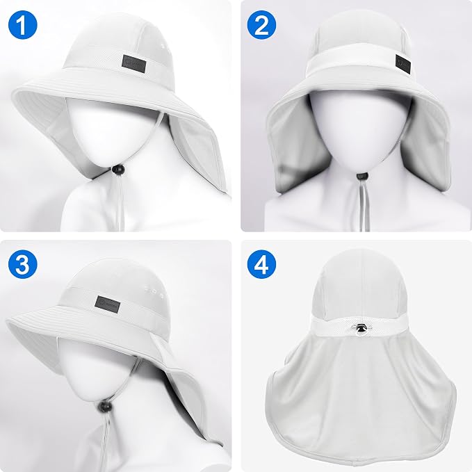 Sukeen Cooling Sun Hat for Men Women UPF50+ Wide Brim Fishing Hat - Image 7