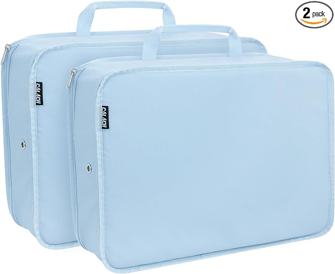Compression Packing Cubes for Travel Essentials, 2 Pack Expandable Travel Cubes by CALACH