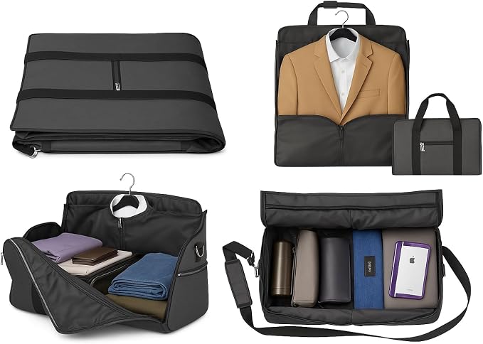 Convertible Garment Bag for Travel – 2 in 1 Carry On Duffel Suit Bag - Image 5