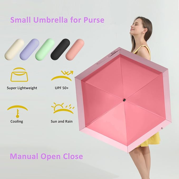 BAODINI Travel Mini Umbrella for Purse - Image 3