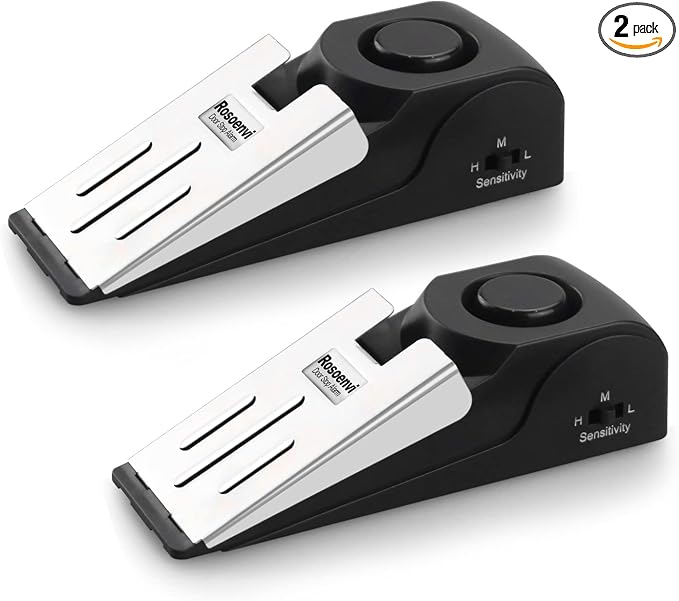 2 Pack Door Stop Alarm, Door Stopper by Rosoenvi