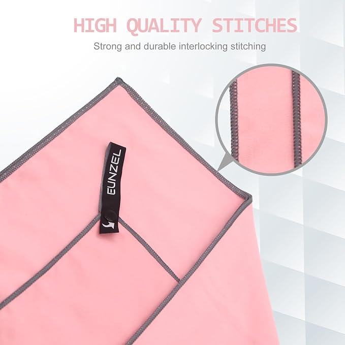 Eunzel 2 Pack Quick Dry Camping Towel, Microfiber Travel Towel 3 Size at 1 Pack - Image 4