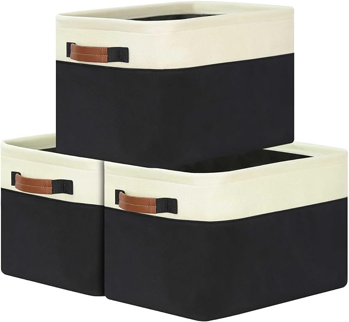 GhvyenntteS Large Fabric Storage Bins by GhvyenntteS