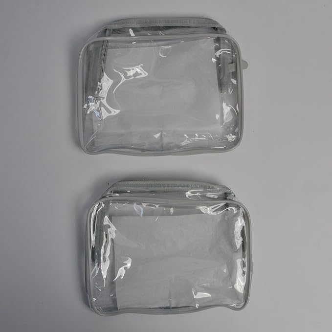 Lermende 2pcs Clear Toiletry Bag TSA Approved Travel Bag, Carry On - Image 6
