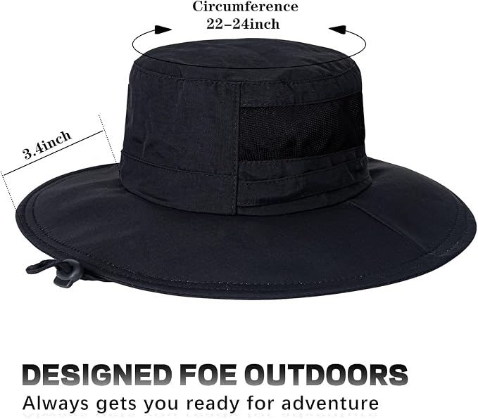 Sun Hat for Men/Women, UPF 50+ Fishing Hat, Waterproof Wide Brim Bucket Hat - Image 3