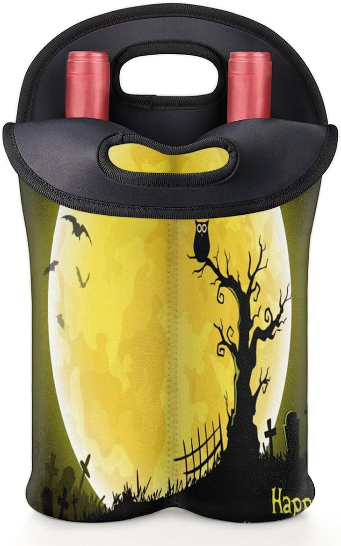 Vintage Sea Turtle 2 Bottle Wine Carrier Tote Bag Insulated Wine Bottles - Image 5
