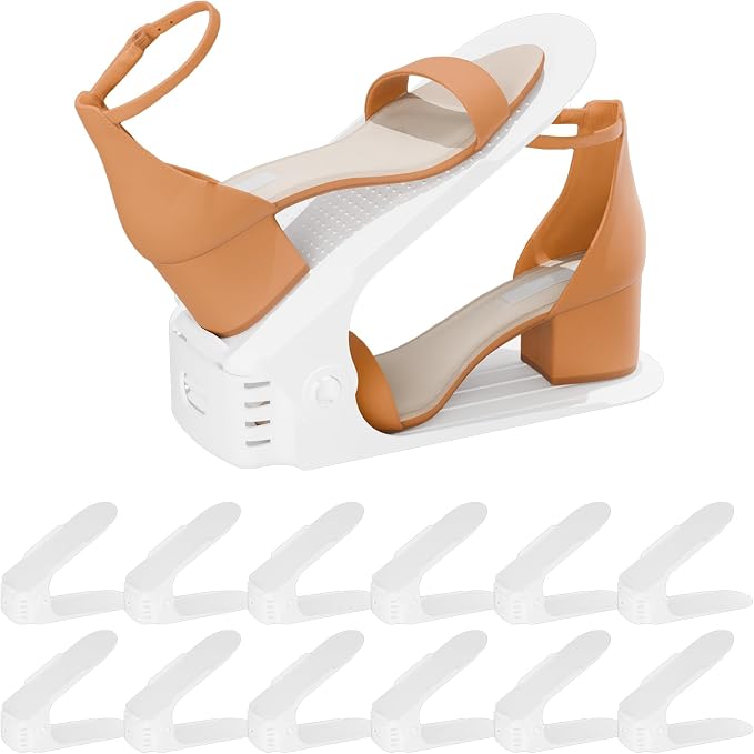 Shoe Slots Organizer, 50% Space-Saving Storage Rack Holder by Yashong