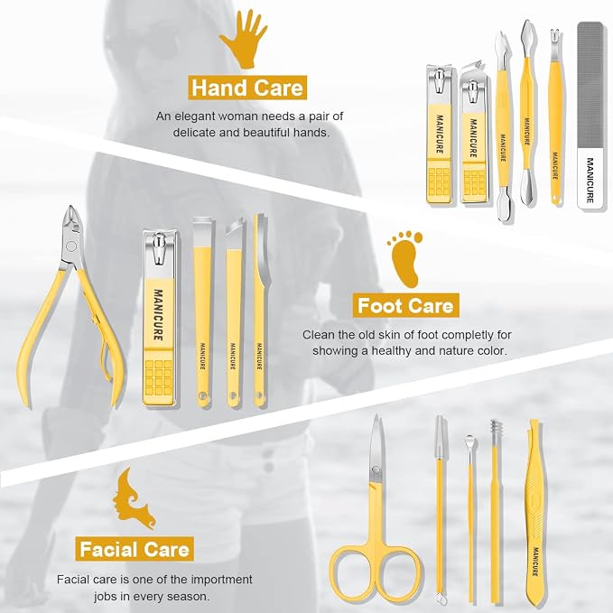 Manicure Set Professional Nail Clippers Pedicure Kit - Image 2