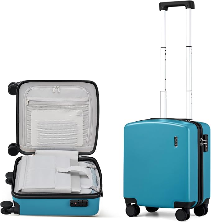Hanke 16 Inch Underseat Carry On Luggage, Airline-Approved Hard Shell Small by Hanke