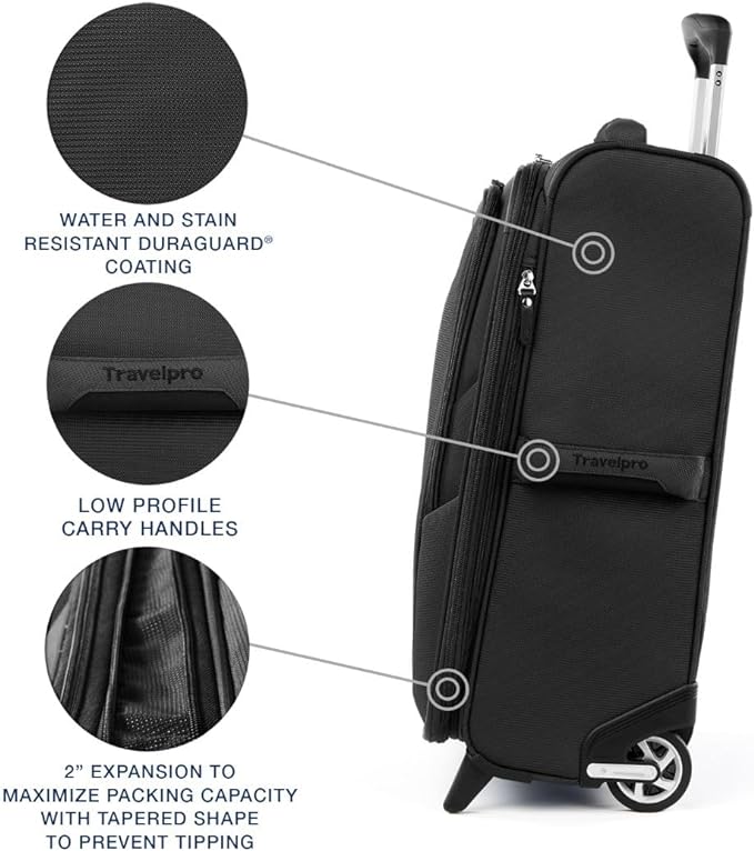 Travelpro Maxlite 5 Softside Expandable Upright 2 Wheel Carry-on Luggage - Image 3
