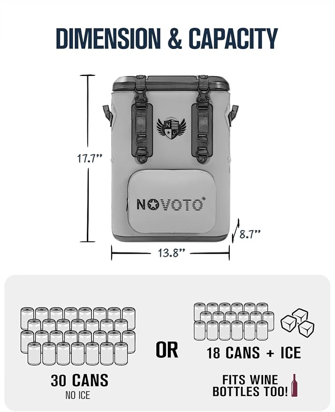 Magnetic Soft Cooler, Zipperless Soft Sided Cooler Bag - Image 7