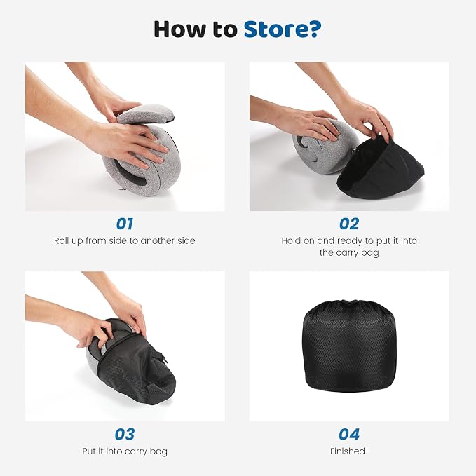 Neck Pillow Airplane, 100% Pure Memory FoamTravel Neck Pillow Travel Neck - Image 6