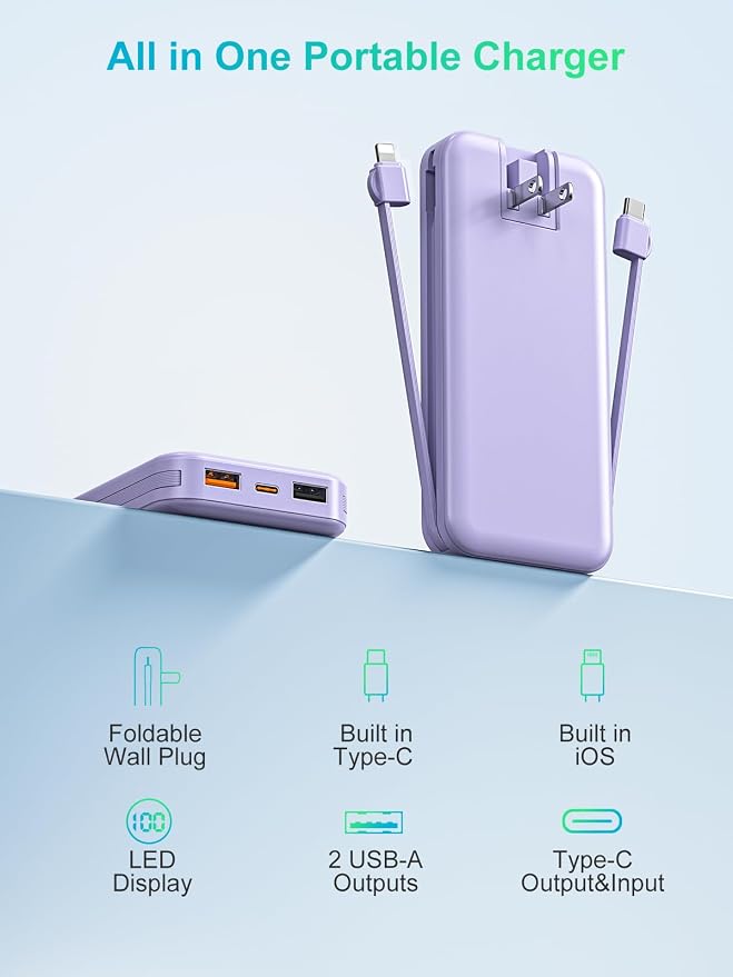 Portable Charger, 12000mAh 22.5W USB C Fast Charging Power Bank - Image 9