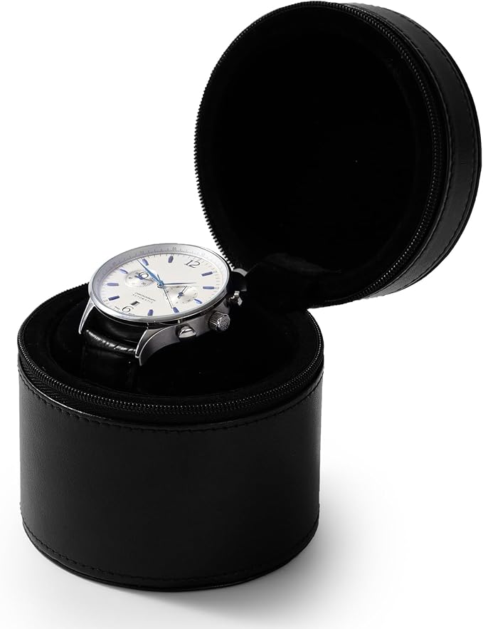 Oirlv Luxury Leather Watch Travel Case Single Watch Case - Image 5