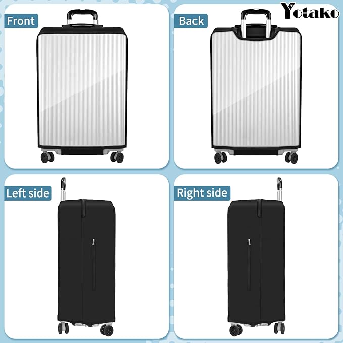 Yotako Upgraded Zippered Transparent PVC Suitcase Cover, No Disassembly - Image 6