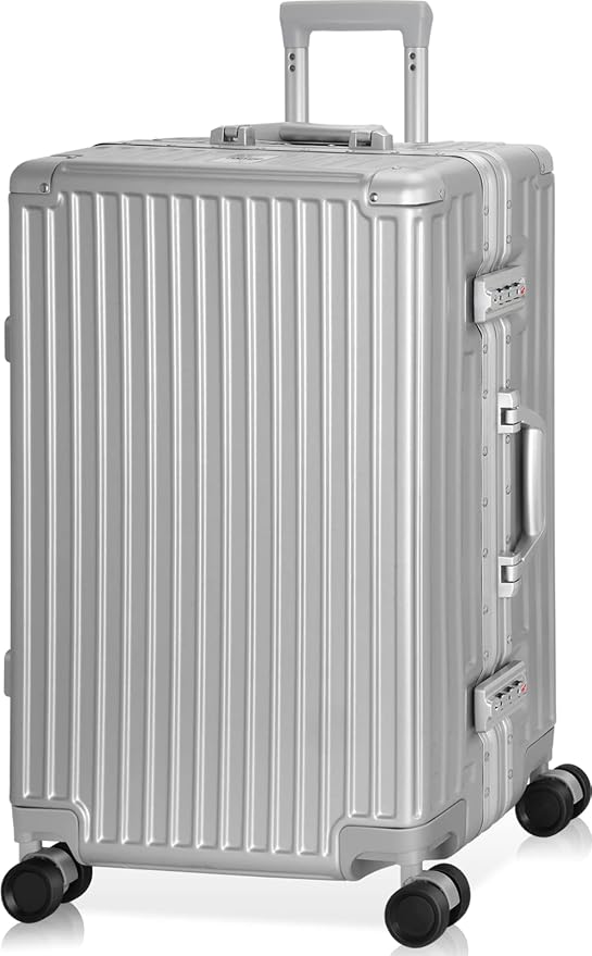 AnyZip Luggage Aluminium Frame Suitcase Hard Shell TSA Lock No Zipper 24In by YourBestTravelChoice