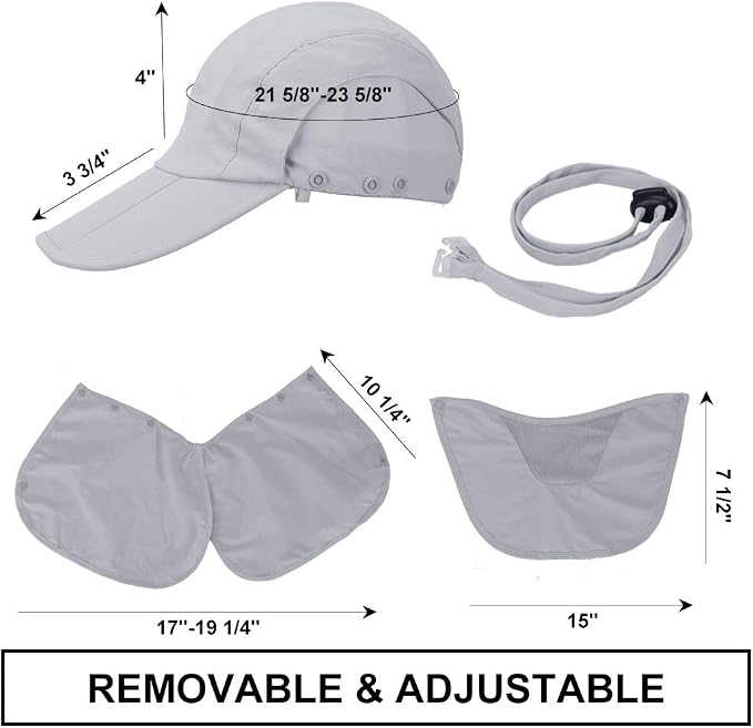 Foldable Sun Cap, Fishing Hats, UPF 50+ Protection Caps - Image 3