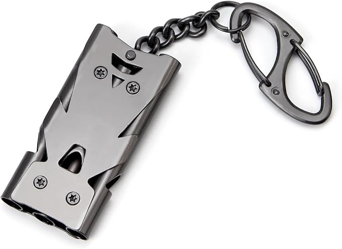 Whistle Emergency Whistles Keychain Rape Whistle Stainless Steel High Decibel by binboll