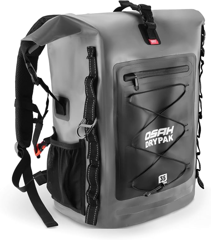 Waterproof Backpack Dry Bag 35L/55L/85L – Heavy Duty Roll-Top Hiking Backpack by OSAHDRYPAK