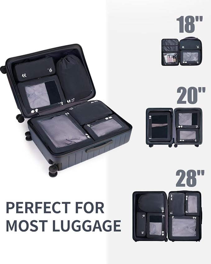 ECOHUB 7 Set Packing Cubes Tear-Resistant Luggage Packing Organizers - Image 7