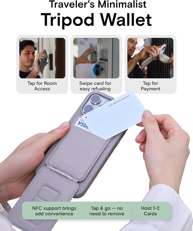 MOFT Phone Tripod Wallet for iPhone, Mulit-Angles, Lightweight & Portable Phone - Image 4