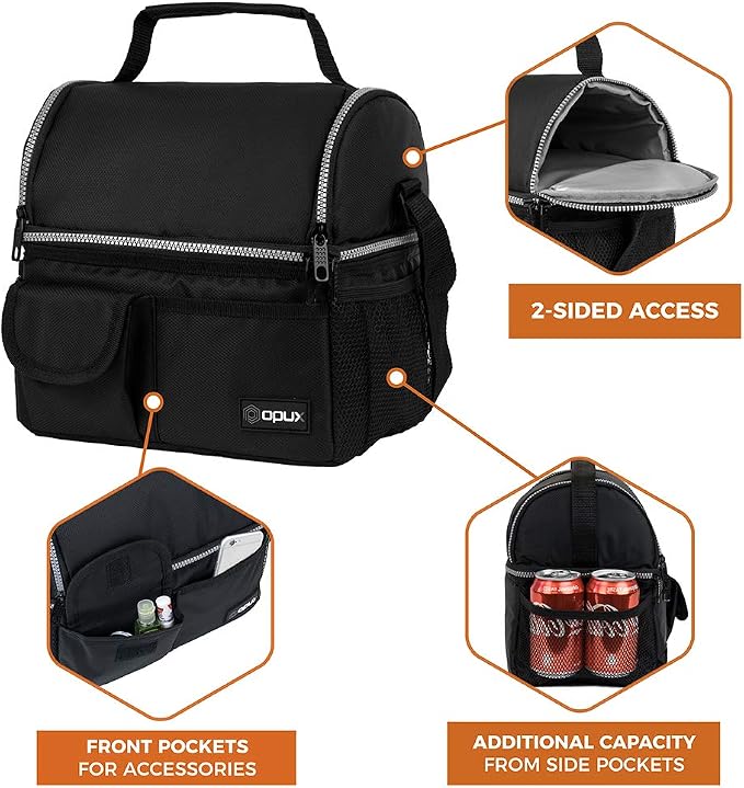 opux Lunch Box for Men, Adult Lunch Box Cooler, Insulated Lunch Bag Women - Image 6