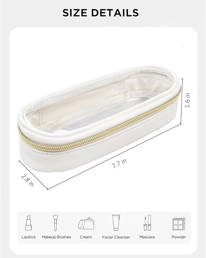 Clear Makeup Bag Small, TSA Approved Portable Toiletry Bag - Image 5
