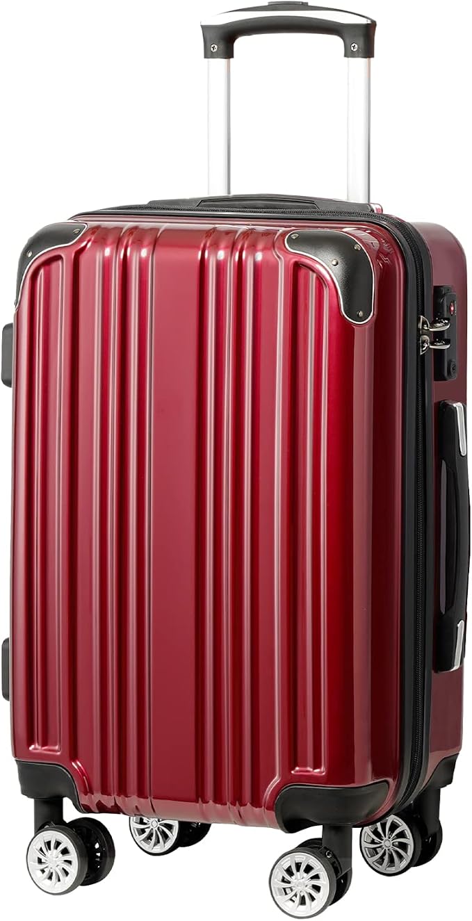 Coolife Luggage Expandable Suitcase PC+ABS Spinner 20in 24in 28in Carry on) by COOLIFE