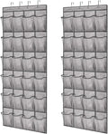GORILLA GRIP Over the Door Shoe Organizer, 2 Pack, 24 Breathable Mesh Pockets by GorillaGrip