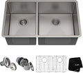 KRAUS Standart Pro 33 -inch Undermount 60/40 Double Bowl 16 Gauge Stainless by KRAUS