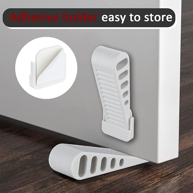 JQK Rubber Door Stopper Wedge, Wooden Floor, DSB61-WH-P2 - Image 3
