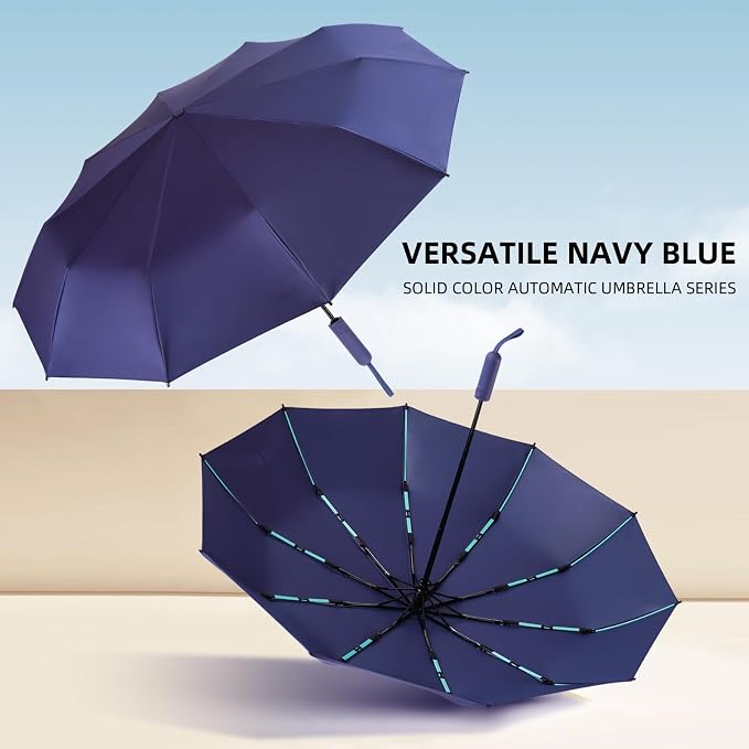 Folding Umbrella Anti-UV Compact Durable Folding Umbrella Auto Open Close - Image 2
