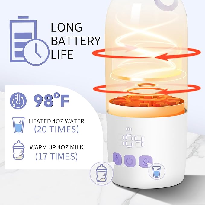 Portable Bottle Warmer for Travel, Large 12oz Capacity - Image 3