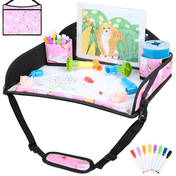COOLBEBE Kids Travel Tray for Toddler Car Seat, Travel Tray for Airplane by COOLBEBE