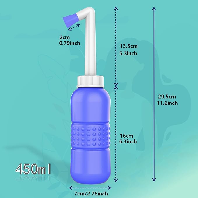 2pcs Portable Bidet Travel Bidet Bottle 450ml Peri Bottle - Image 3