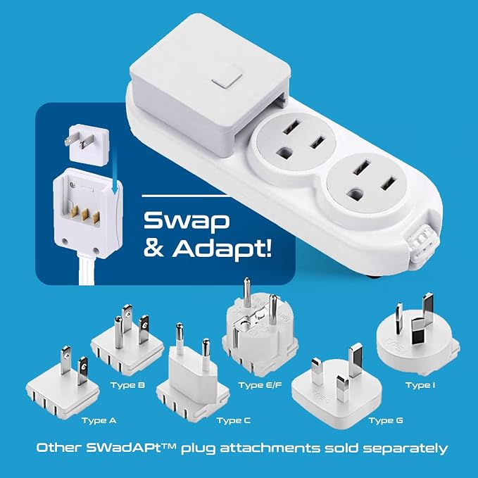 Ceptics Travel Power Strip W/ Adapter Plug Set - Image 2