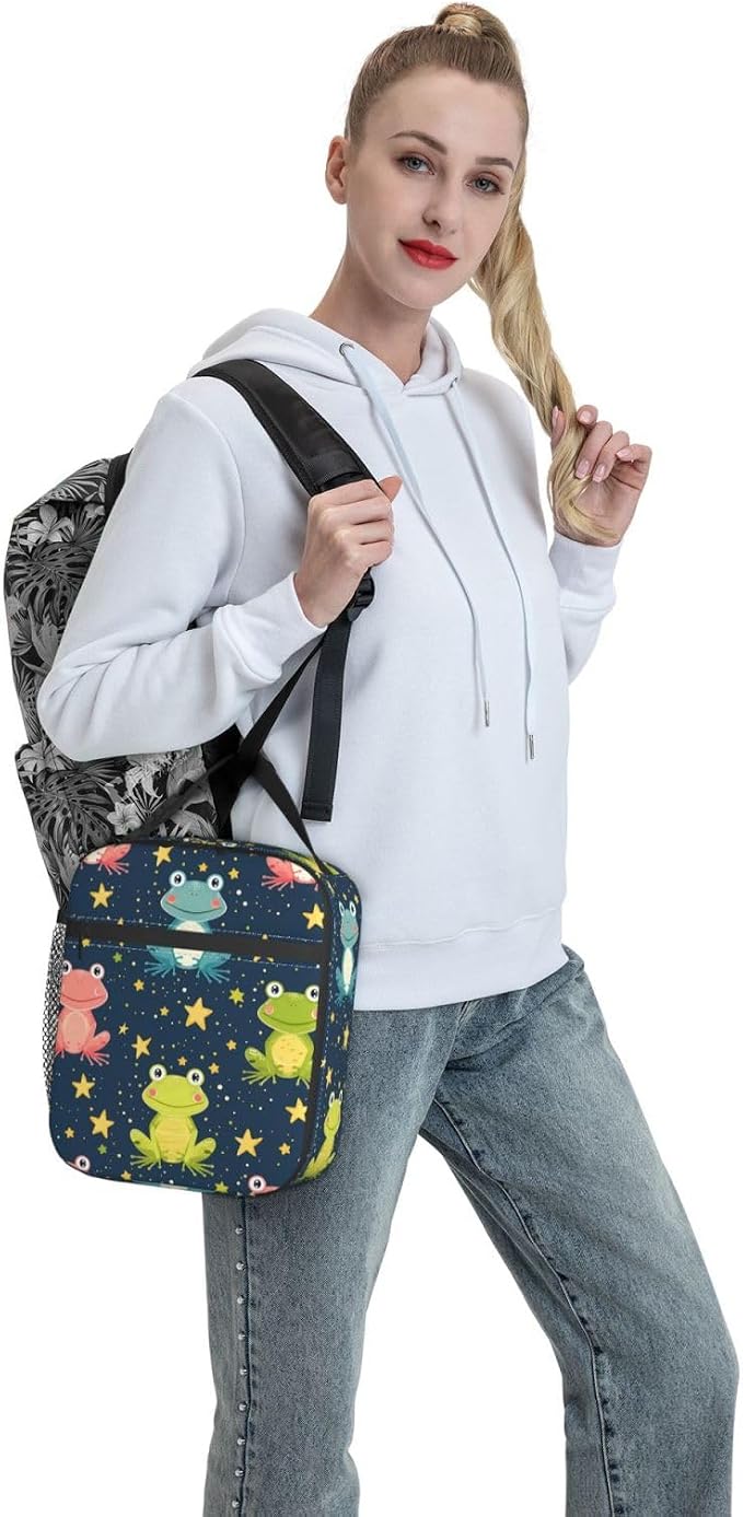 Frog Insulated Lunch Box for Women Men Frog Lunch Bag for Travel, or Fishing - Image 7