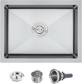 POPFLY 23 Inch Undermount Kitchen Sink, Single Bowl 18 Gauge 304 Stainless by POPFLY