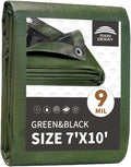 7x10 Feet Tarp Waterproof, 9Mil Thick, Finished Size Tarps, UV Resistant by RAINDEWAY