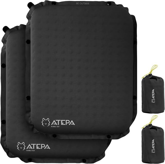 ATEPA Inflatable Stadium Seat Cushion, Self-Inflating Memory Foam Stadium Seats by ATEPA