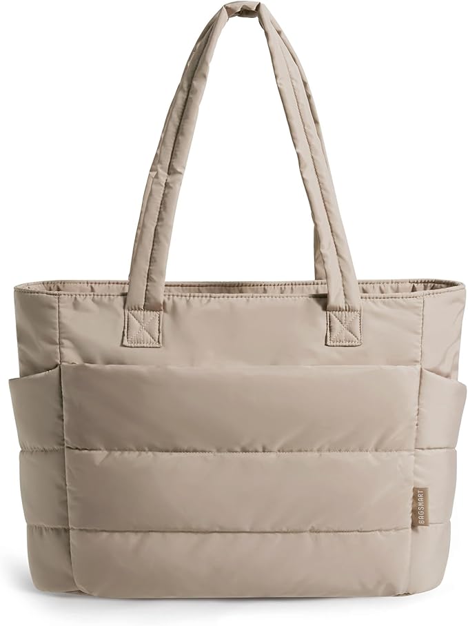BAGSMART Tote Bag for Women, Lightweight Puffy Tote Bag by BAGSMART