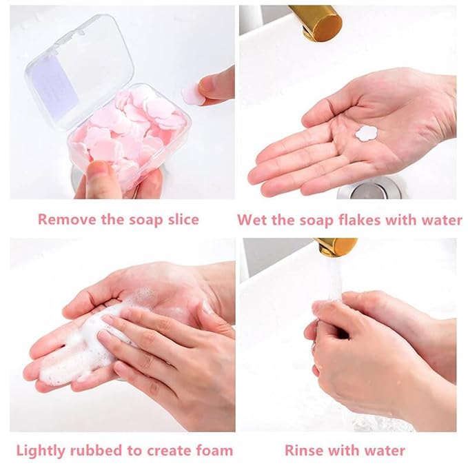4 Different Scented Mini Fresh Portable Disposable Petal Hand Wash Sheets - Image 5