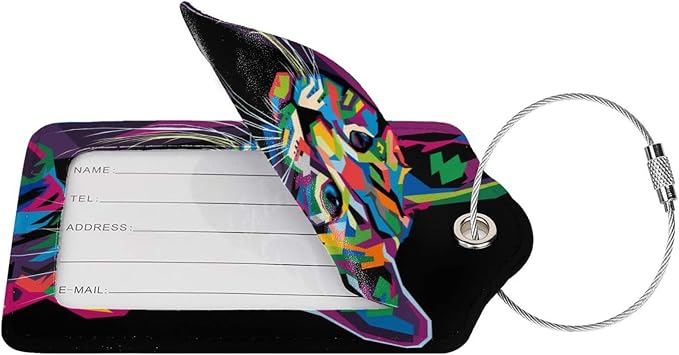 2-Pack Artistic Cat Luggage Tags - Image 2