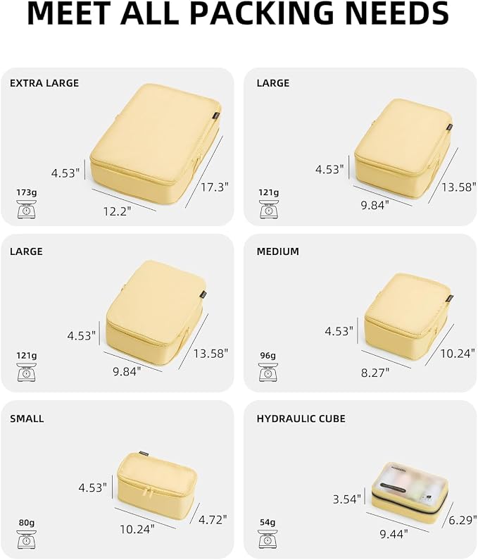6 Set Compression Packing Cubes - Image 4
