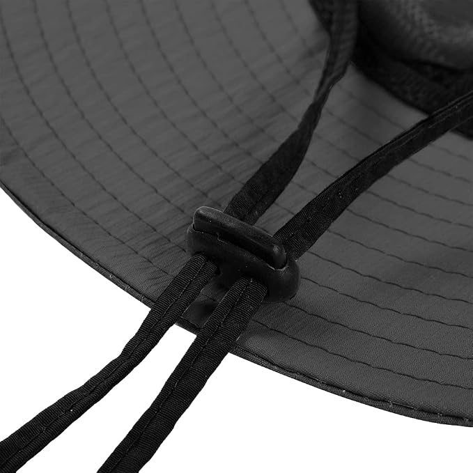 Rosoz Ponytail Sun Bucket Hats for Women UV Protection Foldable Mesh Wide Brim - Image 6