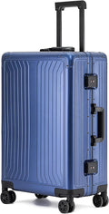 Metal all aluminum carry-on suitcase 20 "hard face, TSA lock and rotating wheel by XZSP+AISU